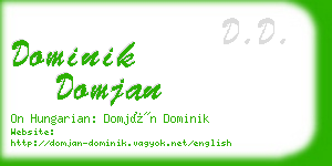 dominik domjan business card